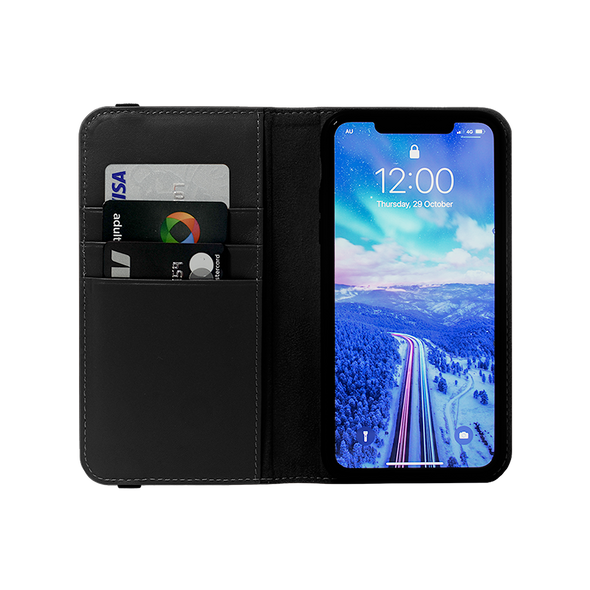 Leather Flip Wallet for iPhone 11
