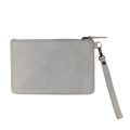 Charlotte Leather Clutch - Grey