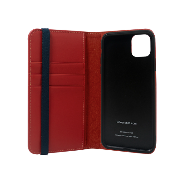 Leather Flip Wallet for iPhone 11 – Toffee Cases